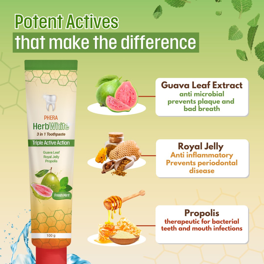 Phera Guava Toothpaste Bundle - 3 Pcs