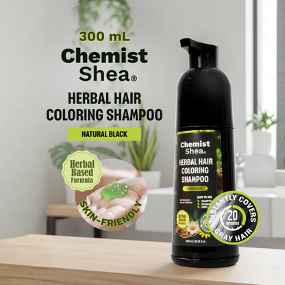 Chemist Shea Herbal Hair Coloring Shampoo (Black and Brown)