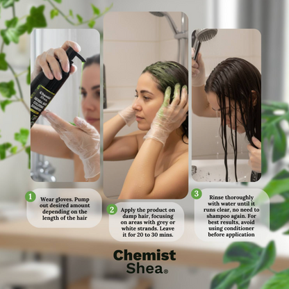 Chemist Shea Herbal Hair Coloring Shampoo (Black and Brown)