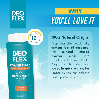 Deoflex Powder Fresh Hand & Foot Powder