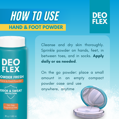 Deoflex Powder Fresh Hand & Foot Powder