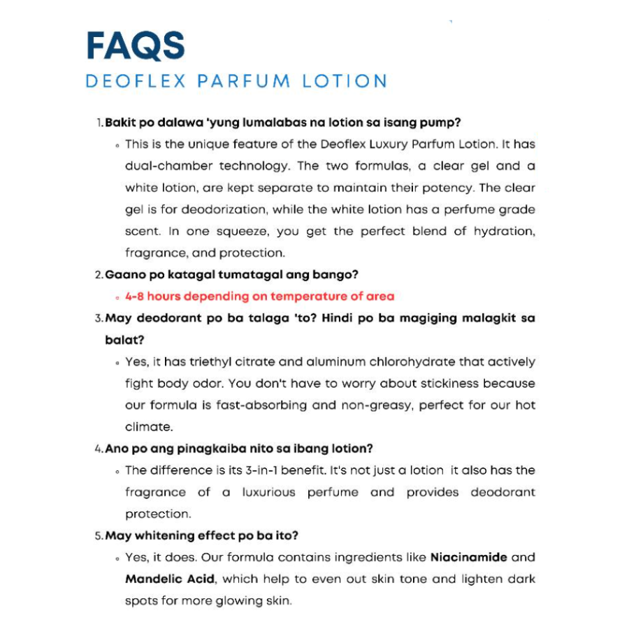 Deoflex Parfum Lotion - Rouge